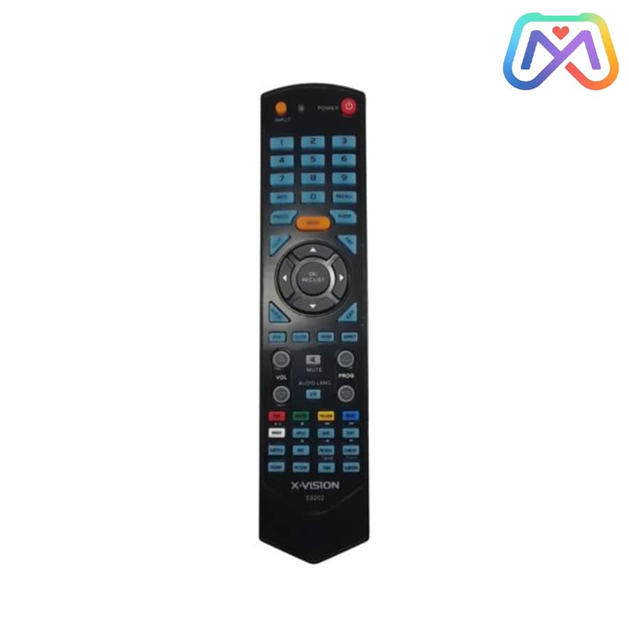 ریموت کنترل تلویزیون ایکس ویژن مدل 53202 چراغ دار
