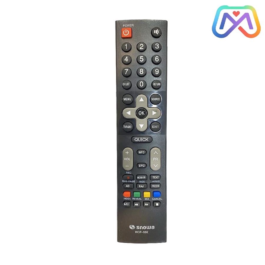 ریموت کنترل تلویزیون اسنوا مدل HOF-16K