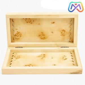 تخته نرد چوبی ریشه درخت کیکم طرح لبه تخت