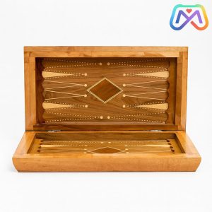 تخته نرد چوب گردو لبه کتابی