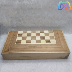 تخته نرد چوبی ریشه درخت کیکم طرح لبه تخت