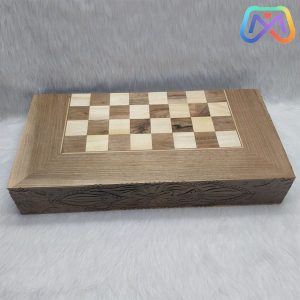 تخته نرد چوبی گردو طرح لبه خفاشی