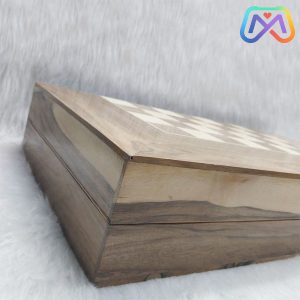 تخته نرد چوبی تمام گردو طرح لبه تخت مدل قاب سینی