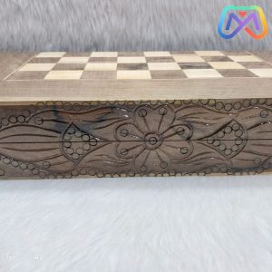 تخته نرد چوبی گردو طرح لبه خفاشی