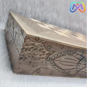 تخته نرد چوبی گردو طرح لبه خفاشی