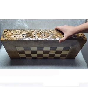تخته نرد چوب گردو دور منبت 60 سانت