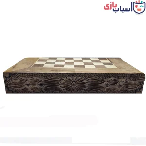 تخته نرد چوب گردو دور منبت 60 سانت